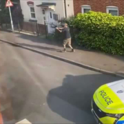 Man fires crossbow at police officer after stabbing neighbour